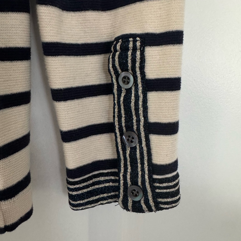 J. Crew Navy and Cream Striped Cardigan and Shell Set - Picture 3 of 7
